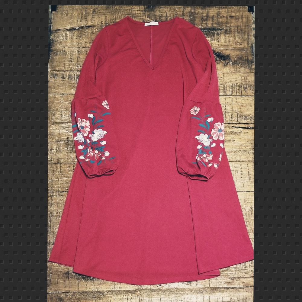 Bluebell ASOS maternity embroidered sleeve dress